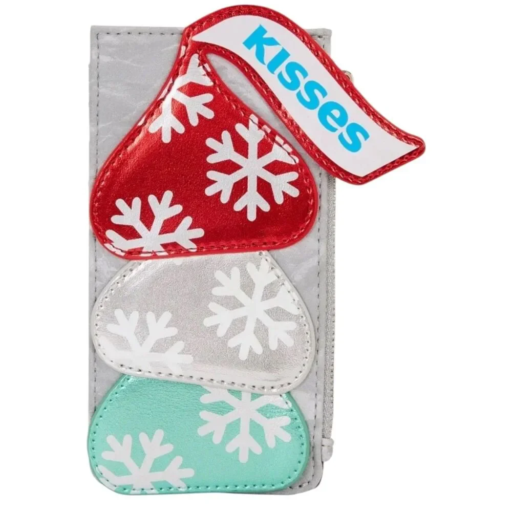 Loungefly Hershey's Kisses Chocolate Holiday Large Card Holder Wallet NEW